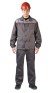 Костюм летний мужской ДАМАСК (кур+брюки, т.серый-св.серый с красным кантом)