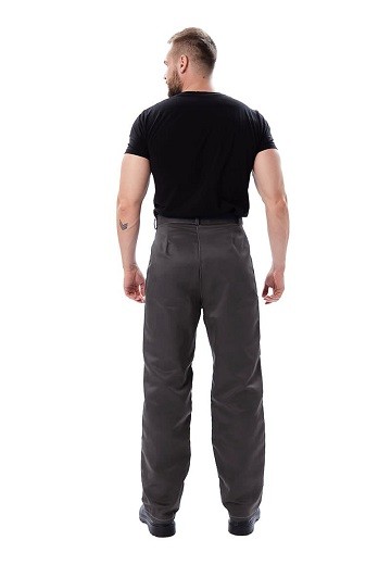 Костюм летний мужской ДАМАСК (кур+брюки, т.серый-св.серый с красным кантом)