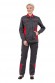 Костюм женский СТРАЙК (куртка/брюки,цв. серый с красным,тк.Смесовая, 210 г/м²)